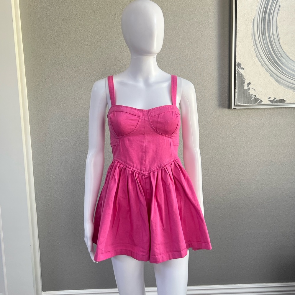 ASOS Design pink corset romper